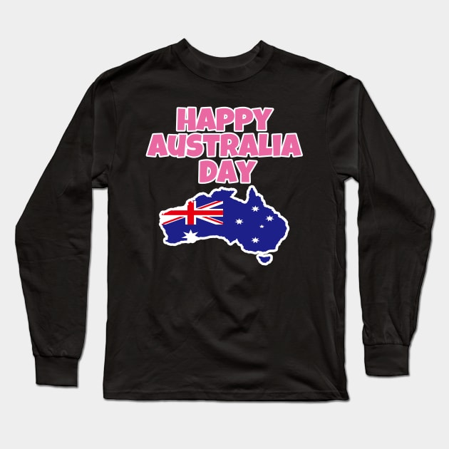 Australia Day - Happy Australia Day Long Sleeve T-Shirt by EunsooLee